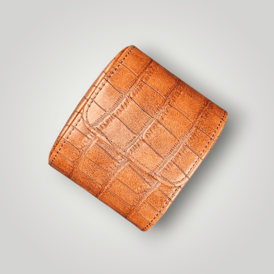 Single Crocodile Leather Watch Case