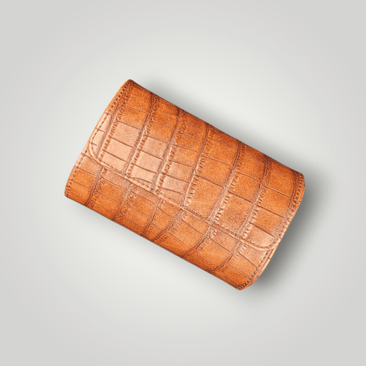 Double Crocodile Leather Watch Case