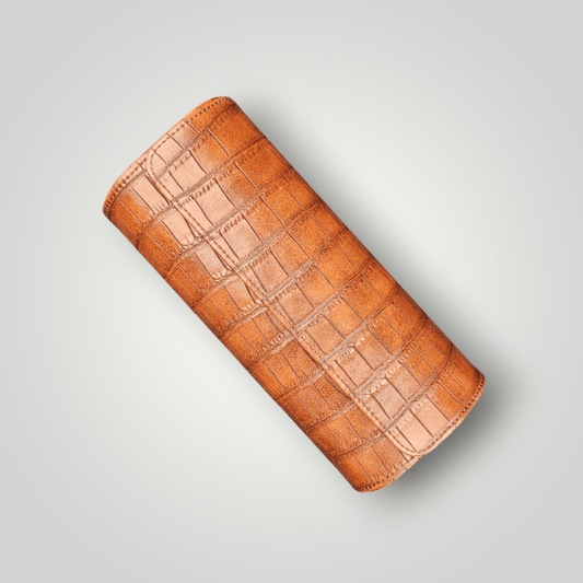 Triple Crocodile Leather Watch Case