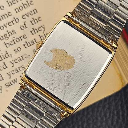 Seiko Tank Quartz – Gold Plated - Integrated Bracelet – Original Box