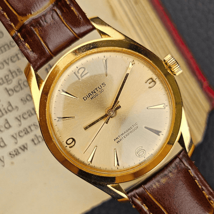 Diantus Mod. 30 – Manual Wind – Champagne Sunburst Dial – Rose Gold Plated