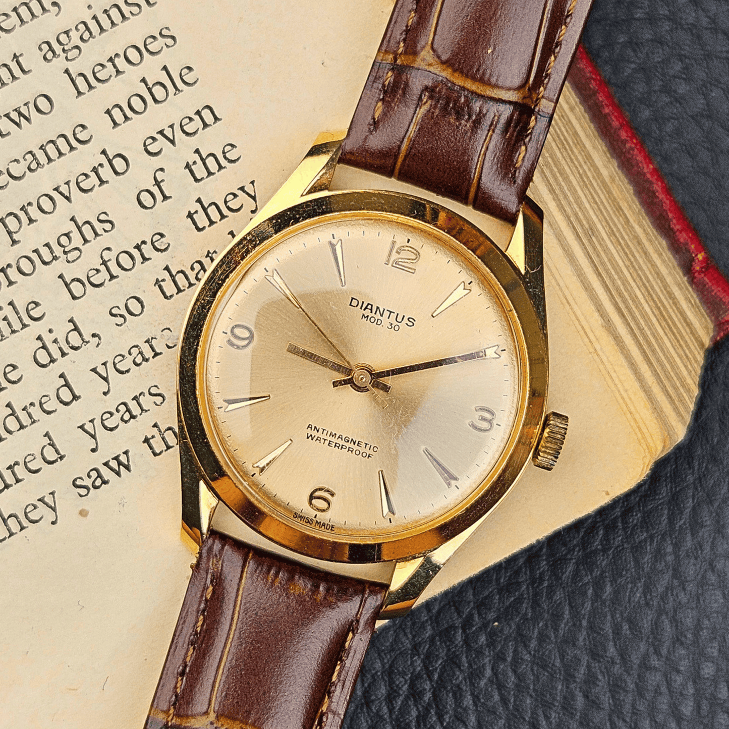 Diantus Mod. 30 – Manual Wind – Champagne Sunburst Dial – Rose Gold Plated