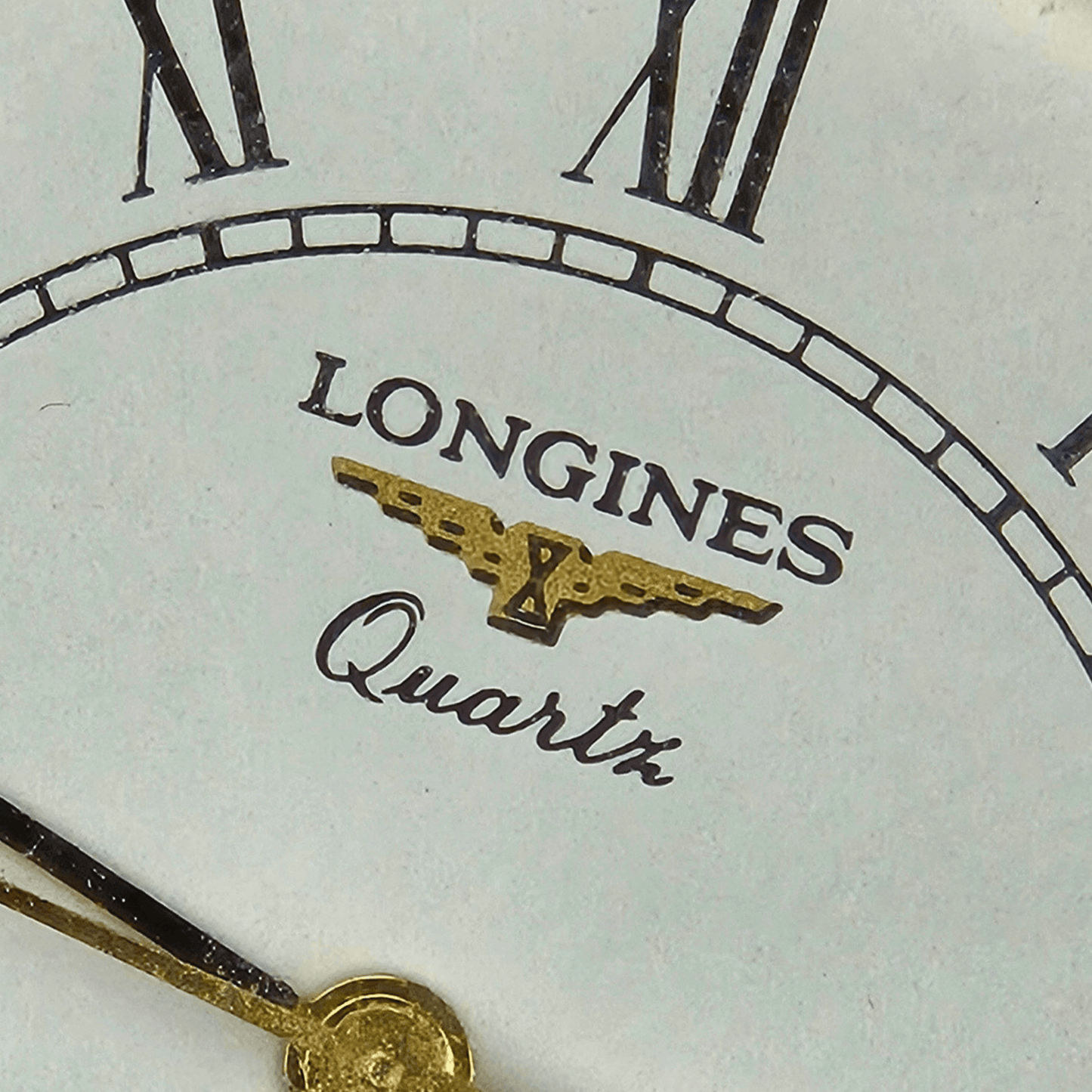 Longines Presence - Gold Plated - Roman Hour Numerals - Black Leather Bracelet