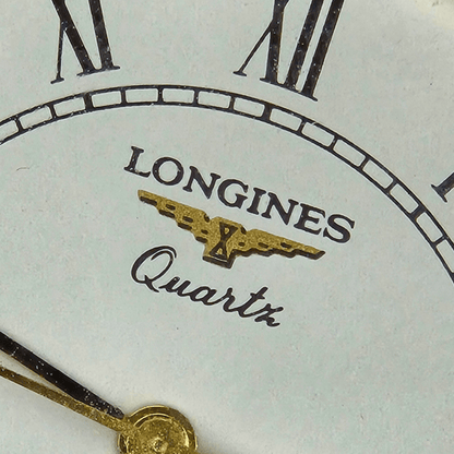 Longines Presence - Gold Plated - Roman Hour Numerals - Black Leather Bracelet