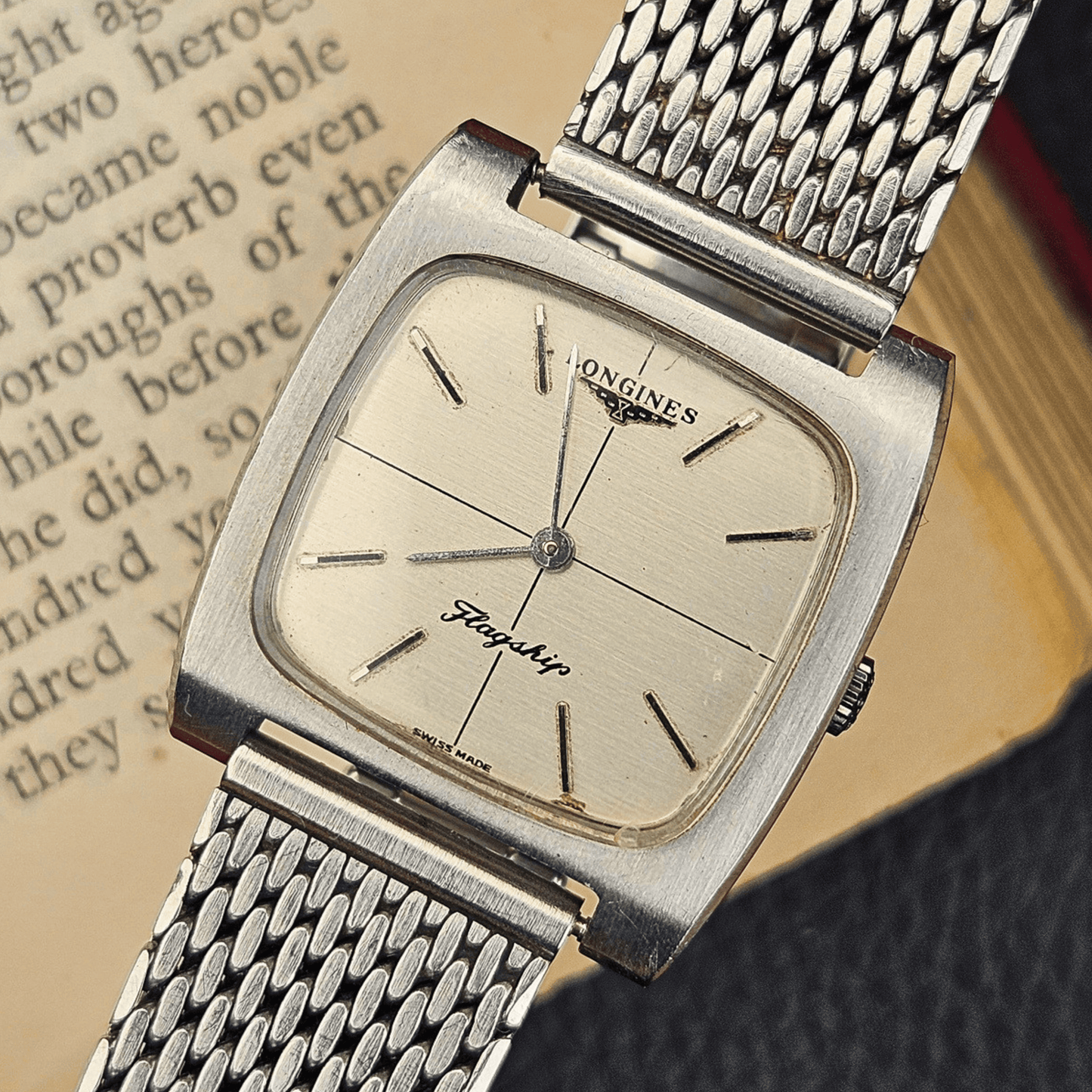 Longines Flagship Manual Wind - TV Case - Stainless Steel - Original Milanese Bracelet