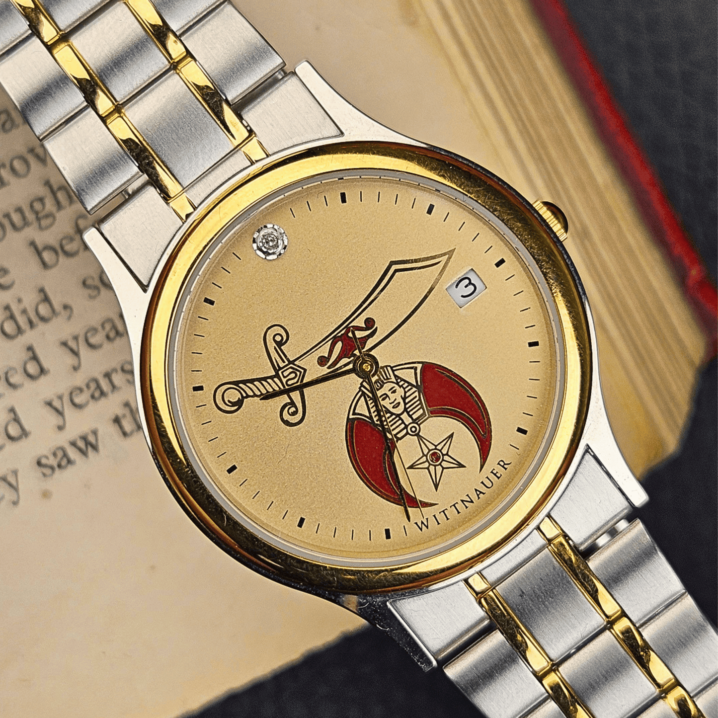 Wittnauer Shriners Dial – Two Tone – Original Box & Booklet