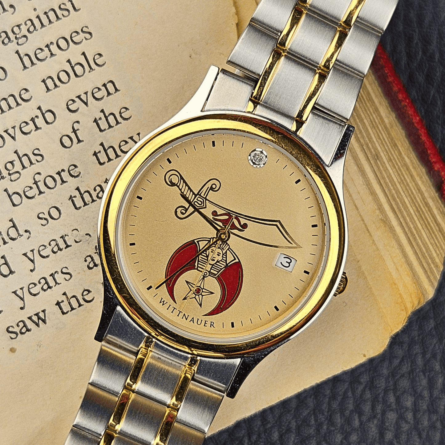 Wittnauer Shriners Dial – Two Tone – Original Box & Booklet