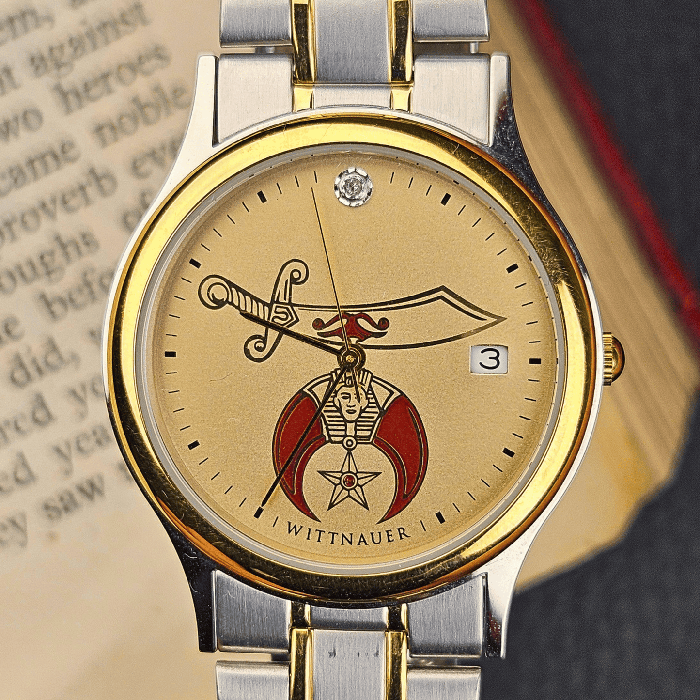 Wittnauer Shriners Dial – Two Tone – Original Box & Booklet