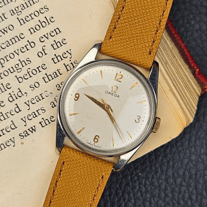 Omega Manual Wind – Silver Dial – Gold Numerals – 1950s