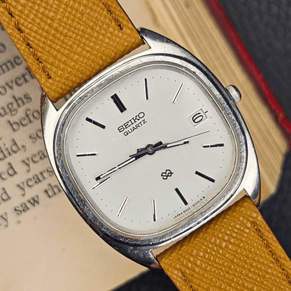 Seiko Quartz SQ – Silver Dial – Cushion Case - Ref. 8222-5000